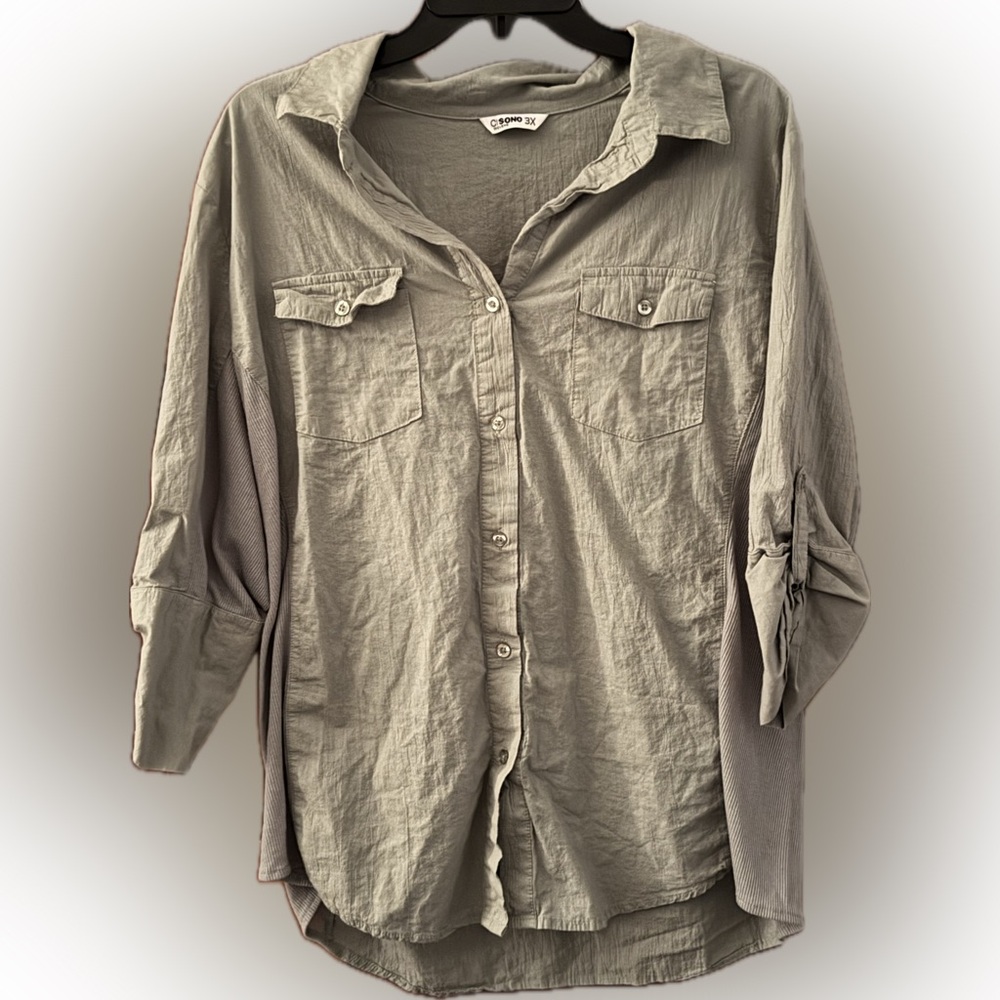 Ci Sono Olive Woven Shirt